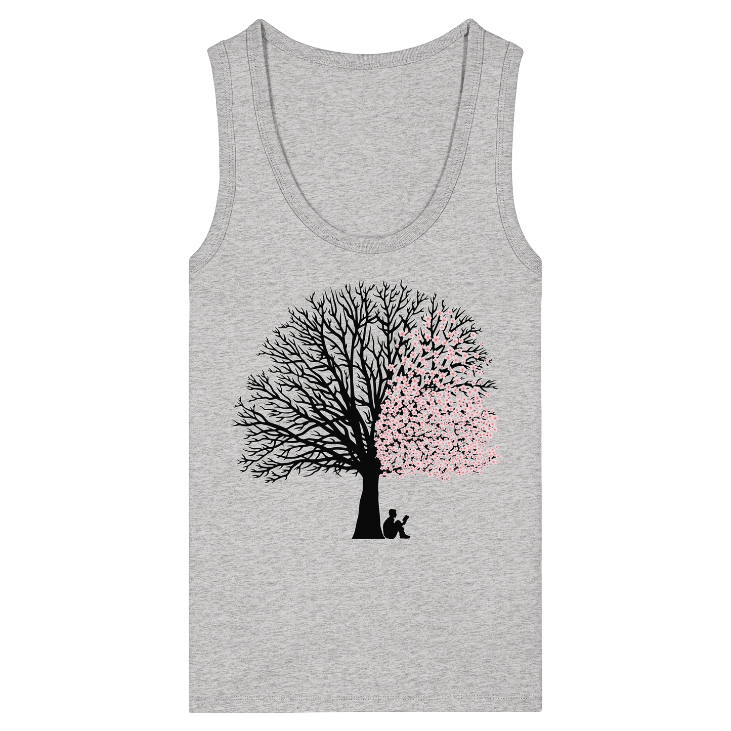 CHERRY BLOSSOM SHADOWS! - Women's Organic Fitted Tank Top