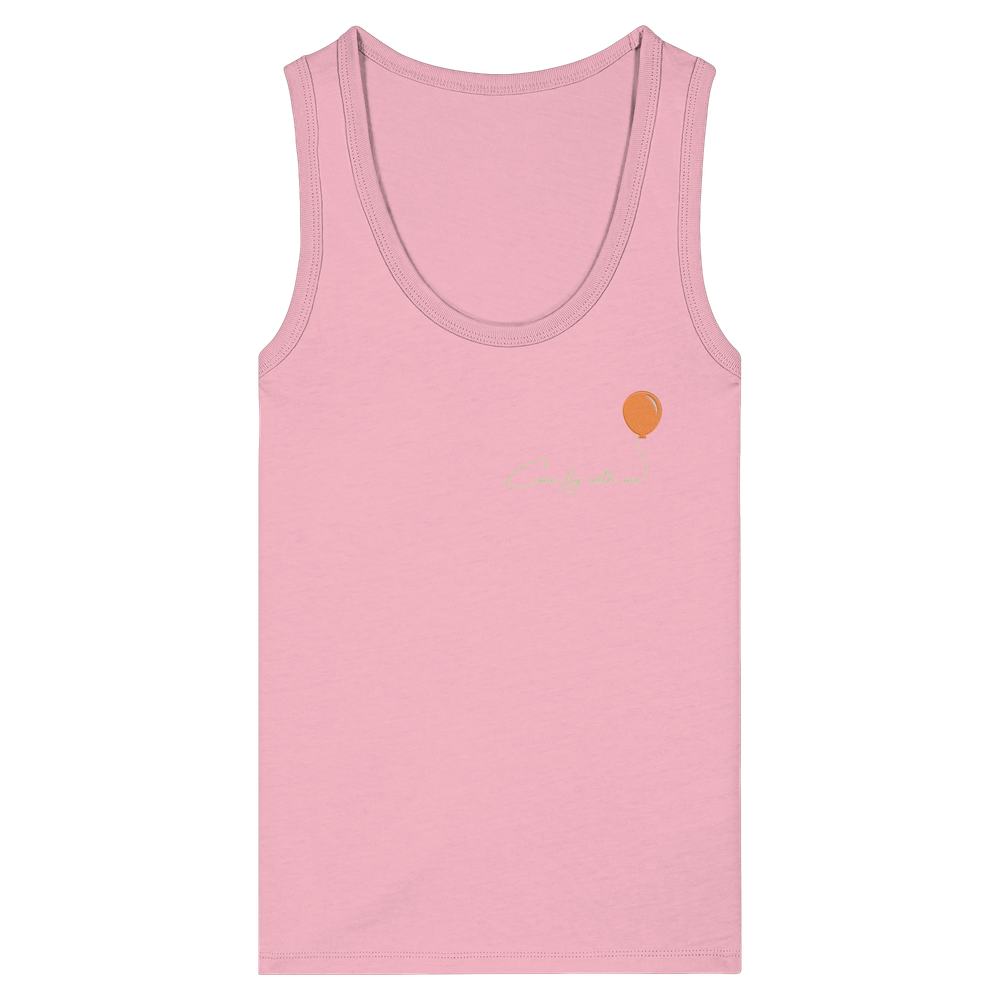 COMEFLYWITHME! (Stick) - Women's Organic Fitted Tank Top