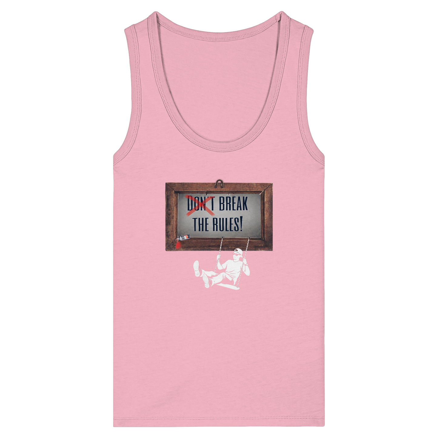 BREAKTHERULES! - Women's Organic Fitted Tank Top