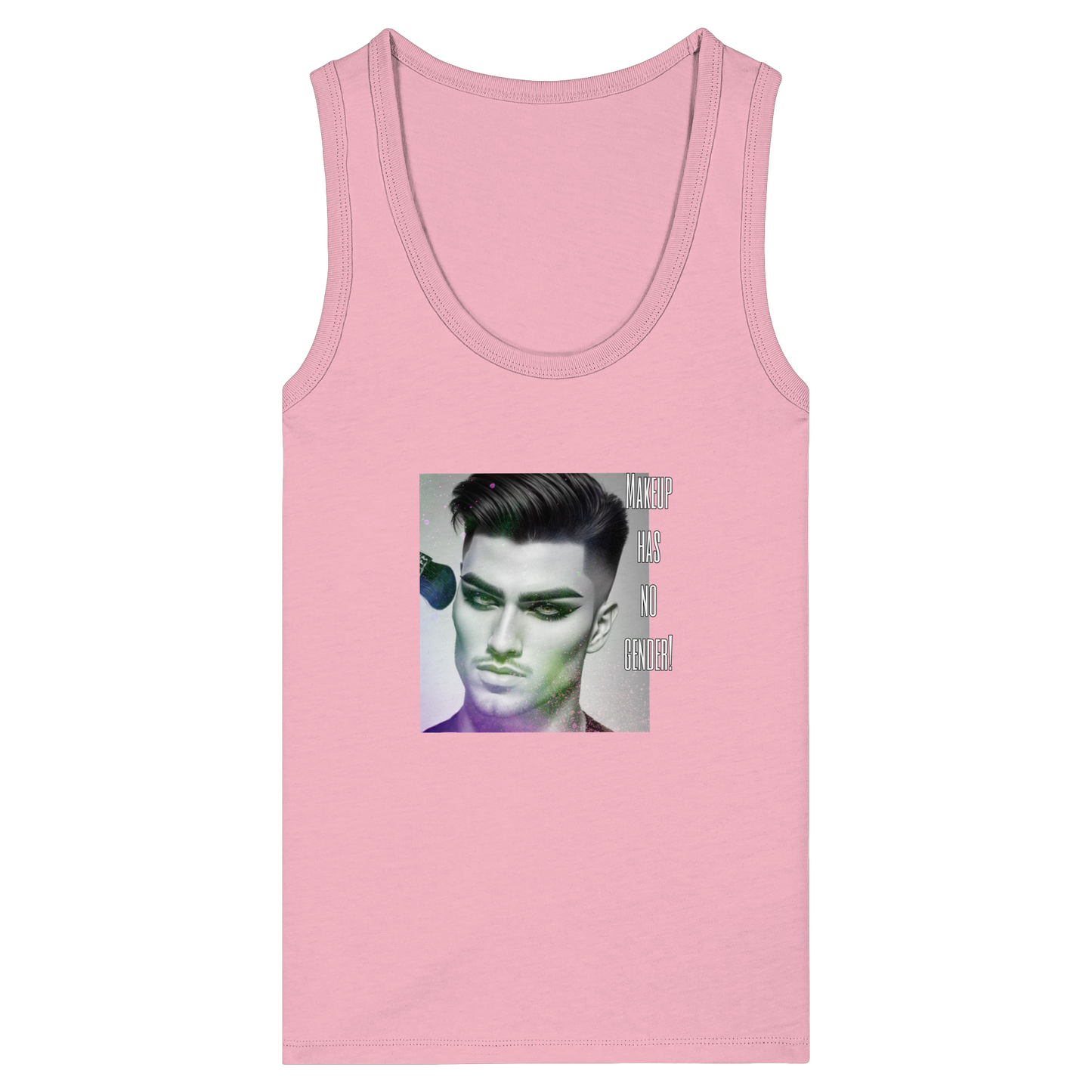 MAKEUPHASNOGENDER! - Women's Organic Fitted Tank Top
