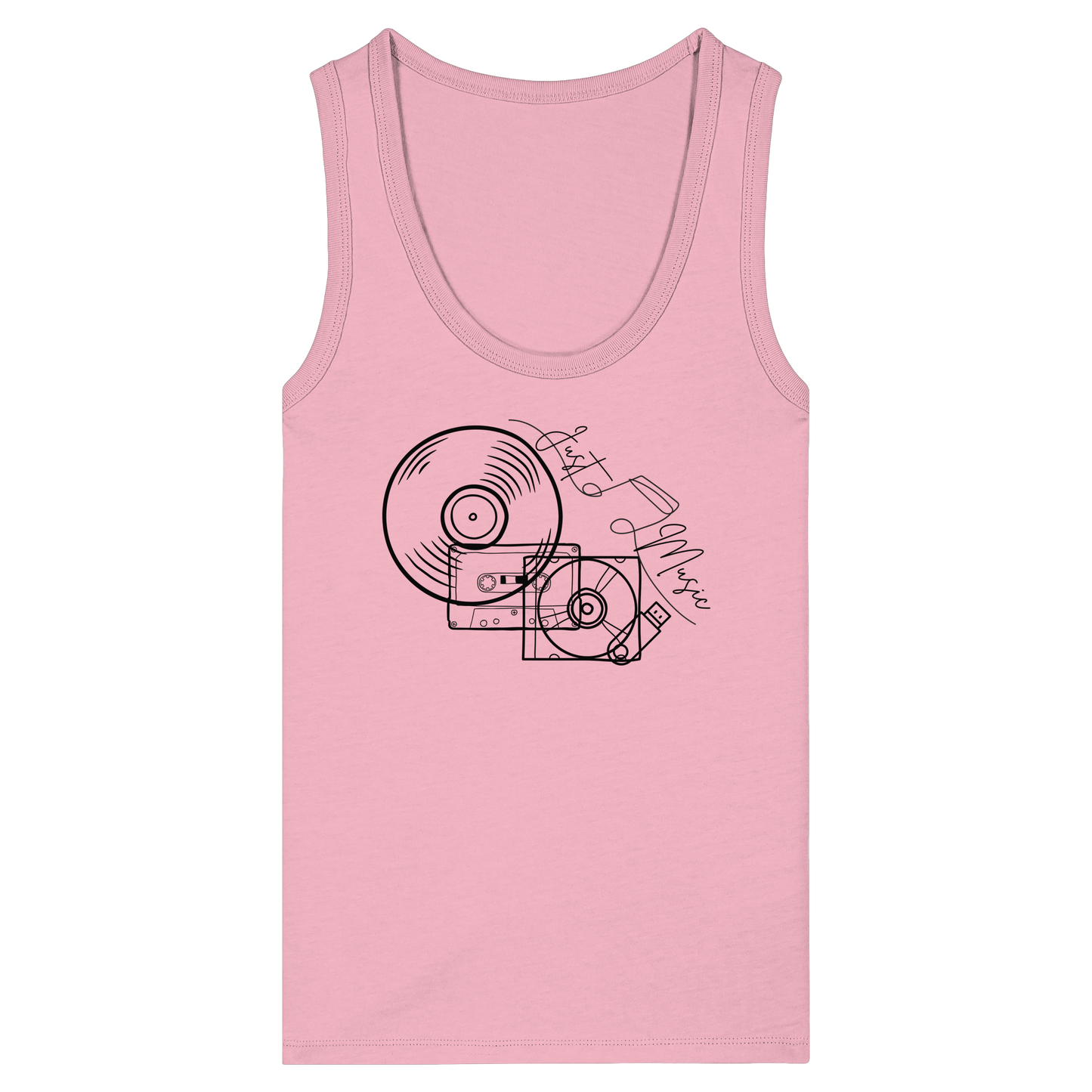 JUSTMUSIC! - Women's Organic Fitted Tank Top