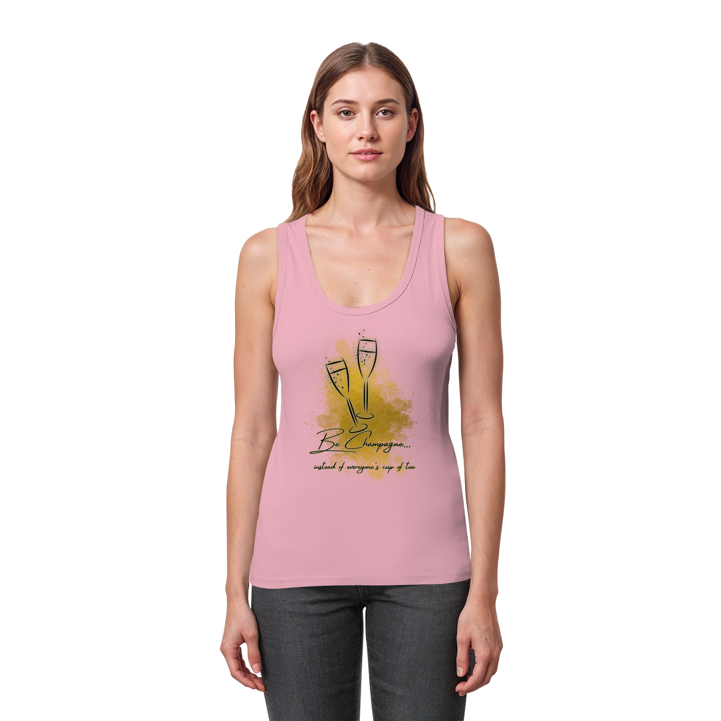 CHAMPAGNE! - Women's Organic Fitted Tank Top