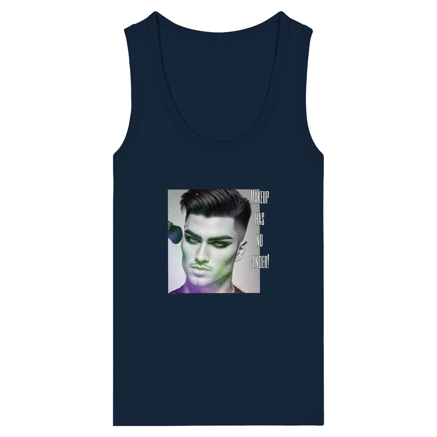 MAKEUPHASNOGENDER! - Women's Organic Fitted Tank Top