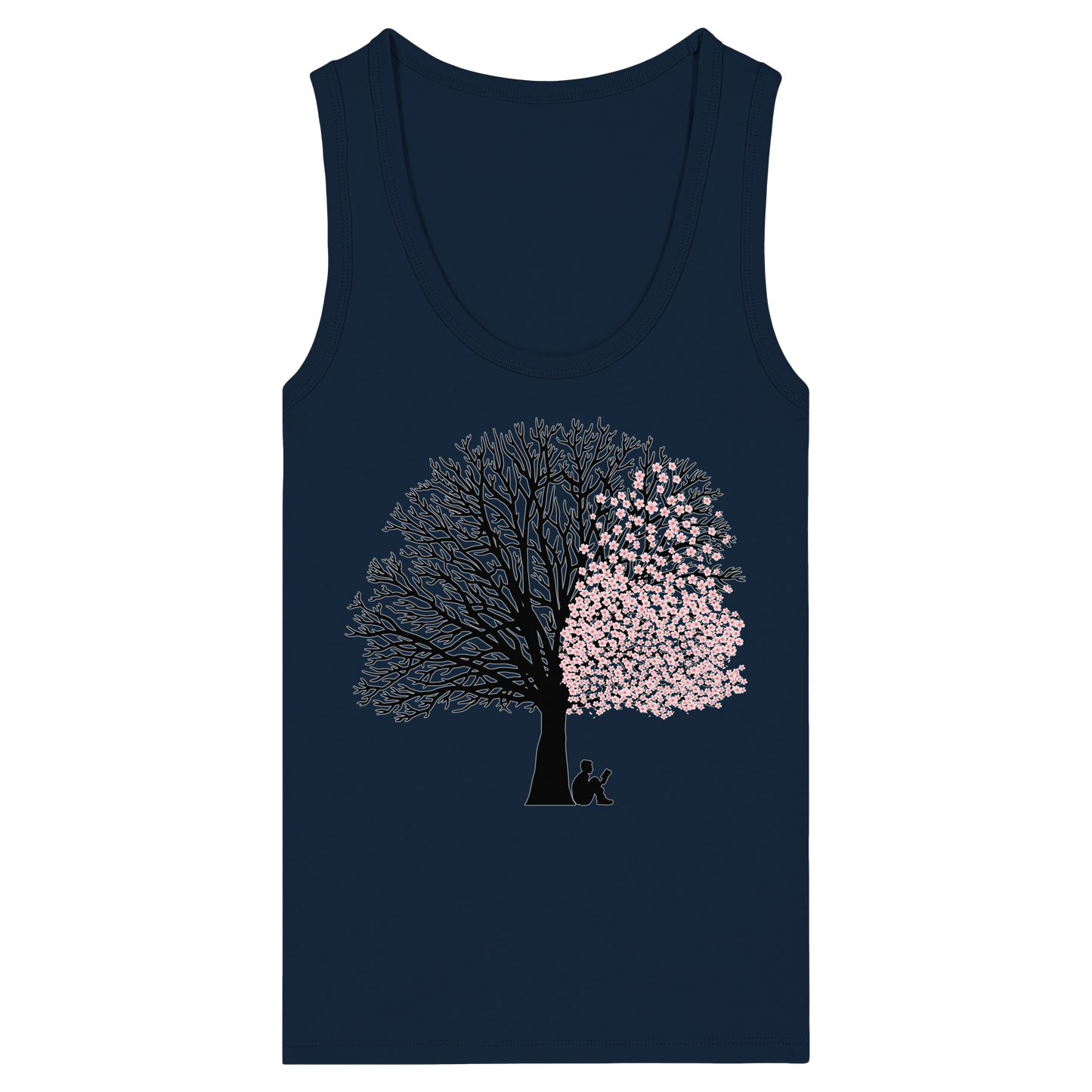 CHERRY BLOSSOM SHADOWS! - Women's Organic Fitted Tank Top