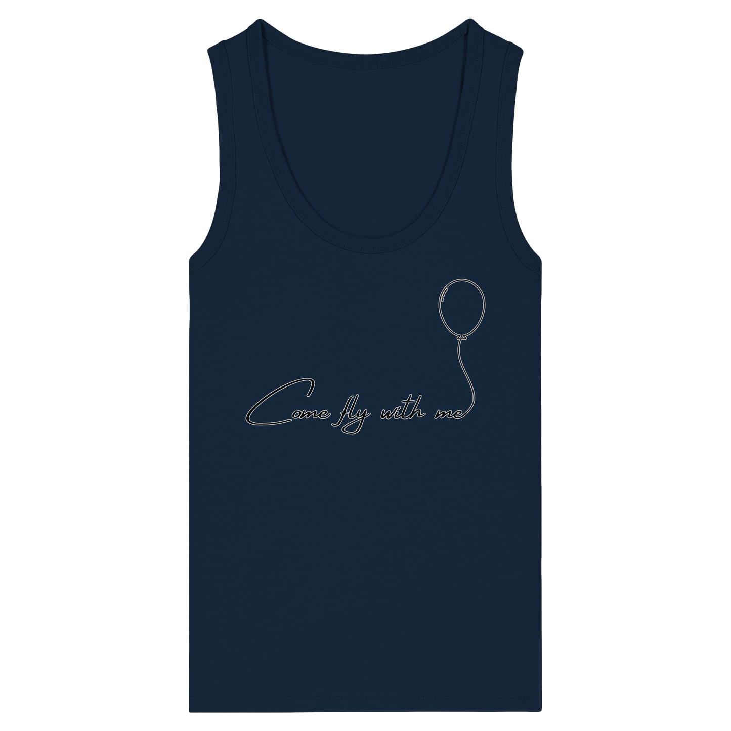 COMEFLYWITHME! - Women's Organic Fitted Tank Top