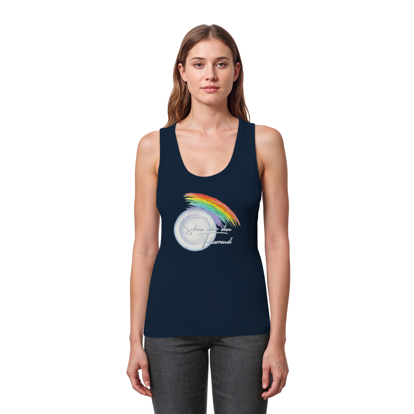 LOOK BEYOND THE HORIZON! - Women's Organic Fitted Tank Top