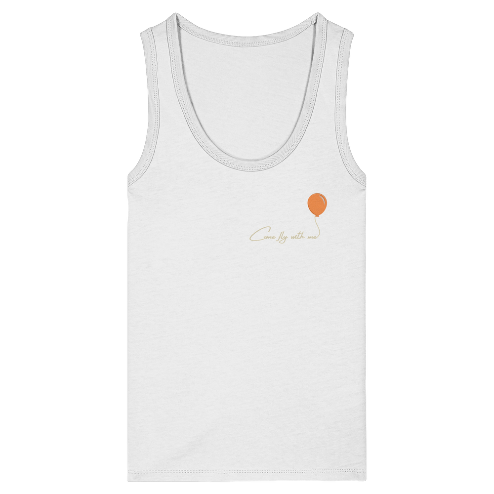 COMEFLYWITHME! (Stick) - Women's Organic Fitted Tank Top