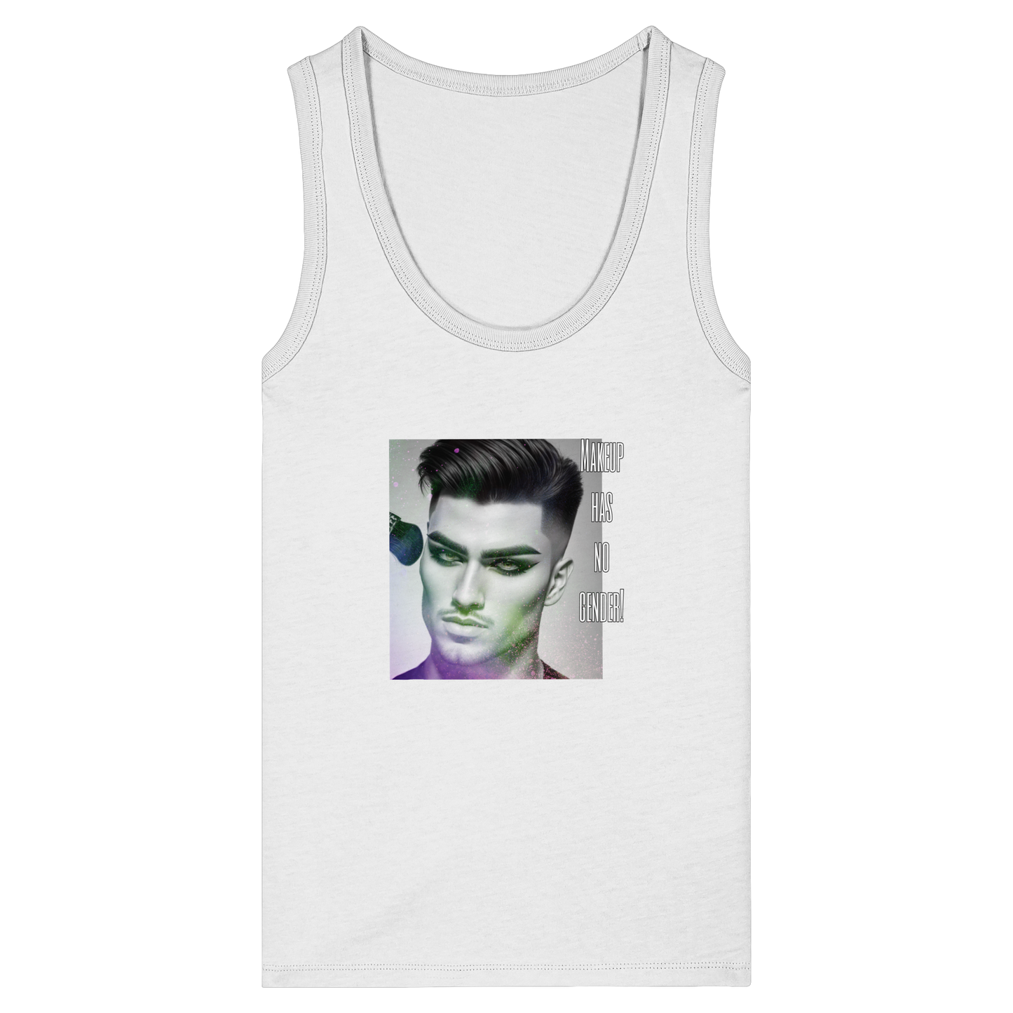 MAKEUPHASNOGENDER! - Women's Organic Fitted Tank Top