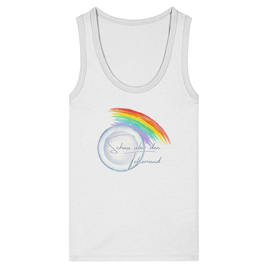 SCHAUÜBERDENTELLERRAND! - Womens Organic Fitted Tank Top
