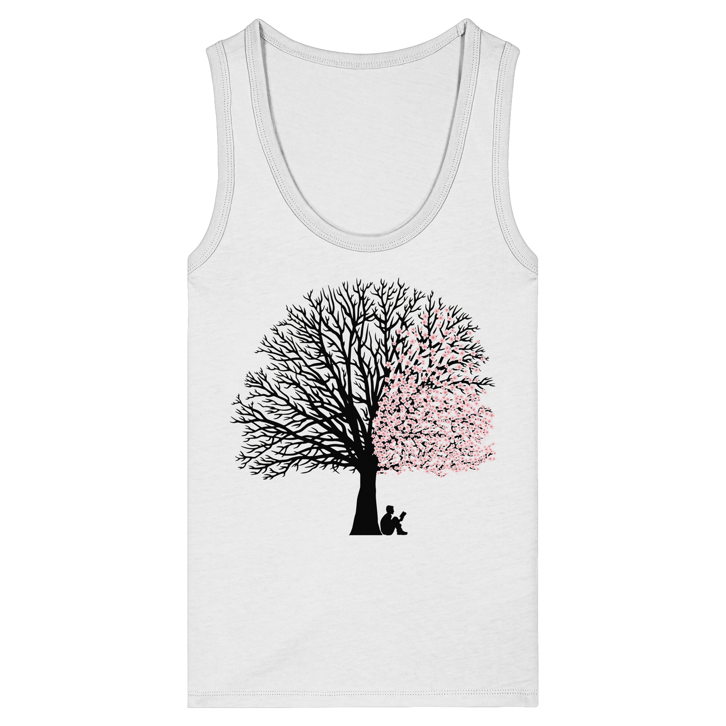 CHERRY BLOSSOM SHADOWS! - Women's Organic Fitted Tank Top