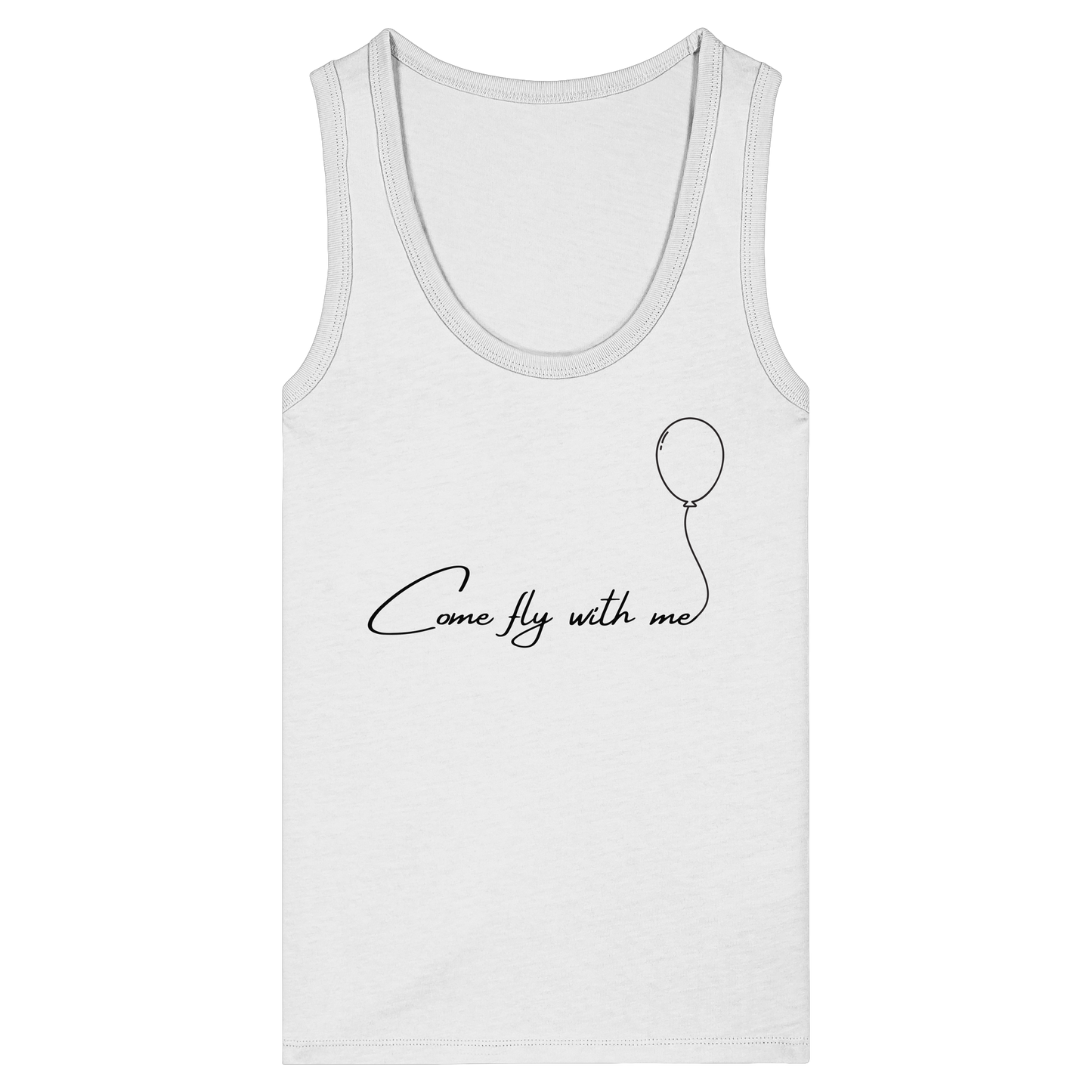 COMEFLYWITHME! - Women's Organic Fitted Tank Top