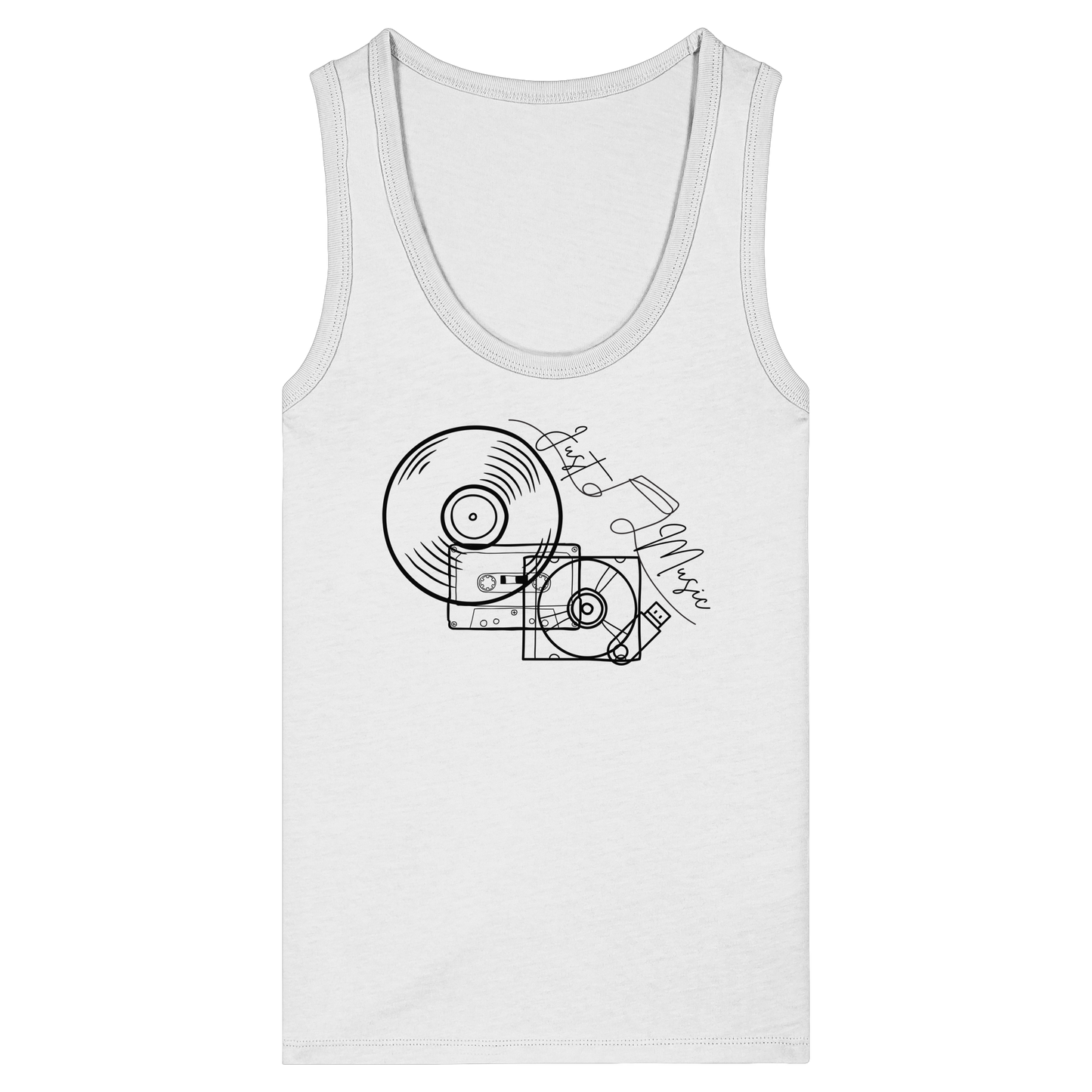 JUSTMUSIC! - Women's Organic Fitted Tank Top