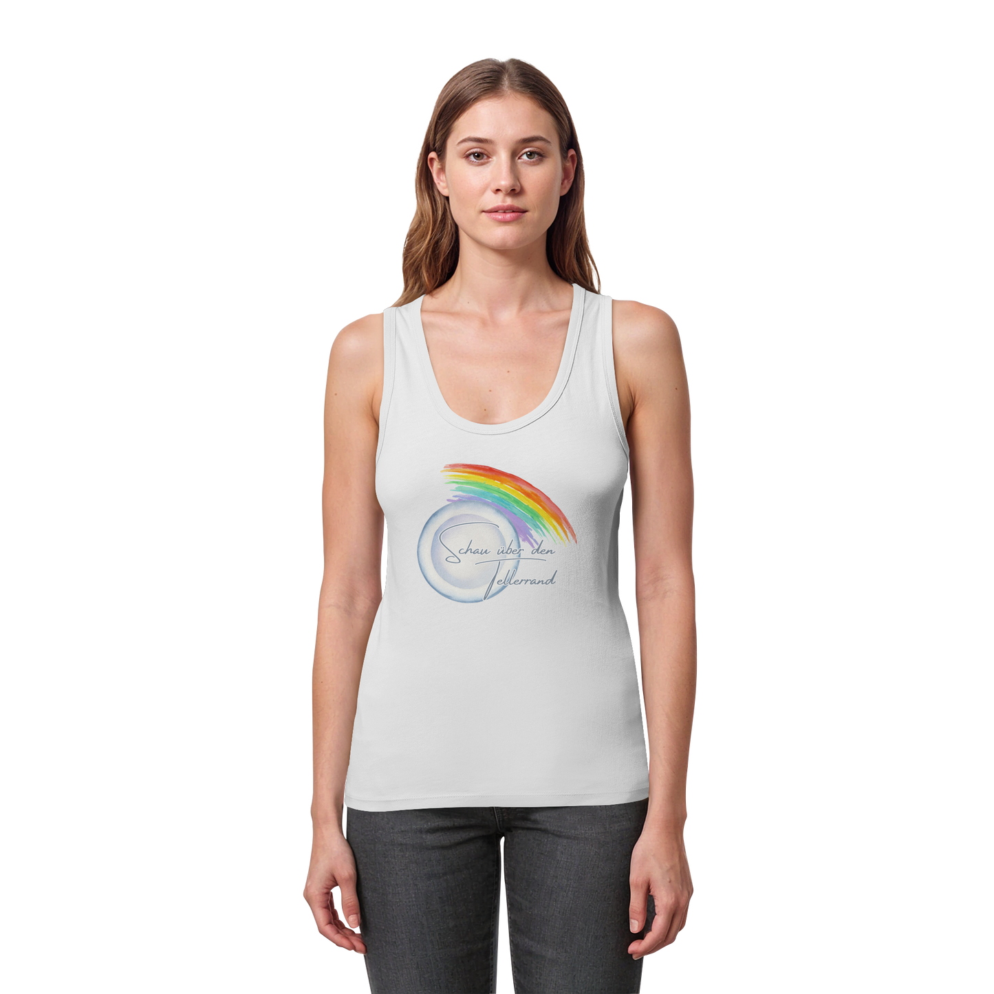LOOK BEYOND THE HORIZON! - Women's Organic Fitted Tank Top