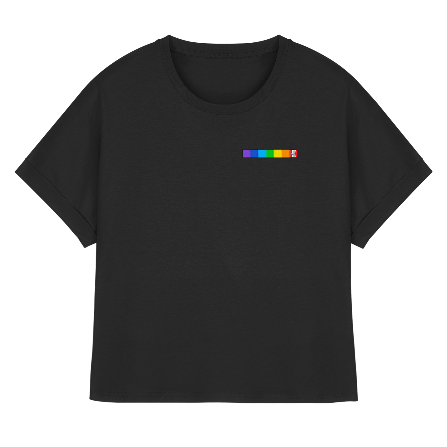 RAINBOWANDALLIES! - Womens Organic Rolled Sleeves T-Shirt