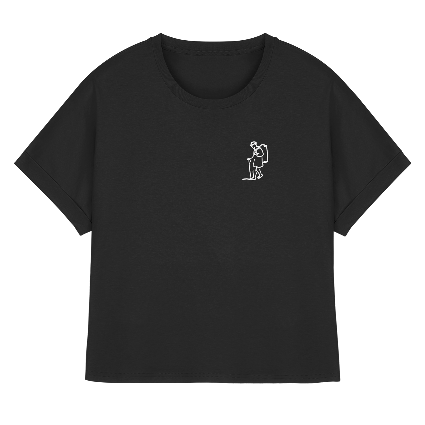 KIEPENKERL! (Stick) - Womens Organic Rolled Sleeves T-Shirt