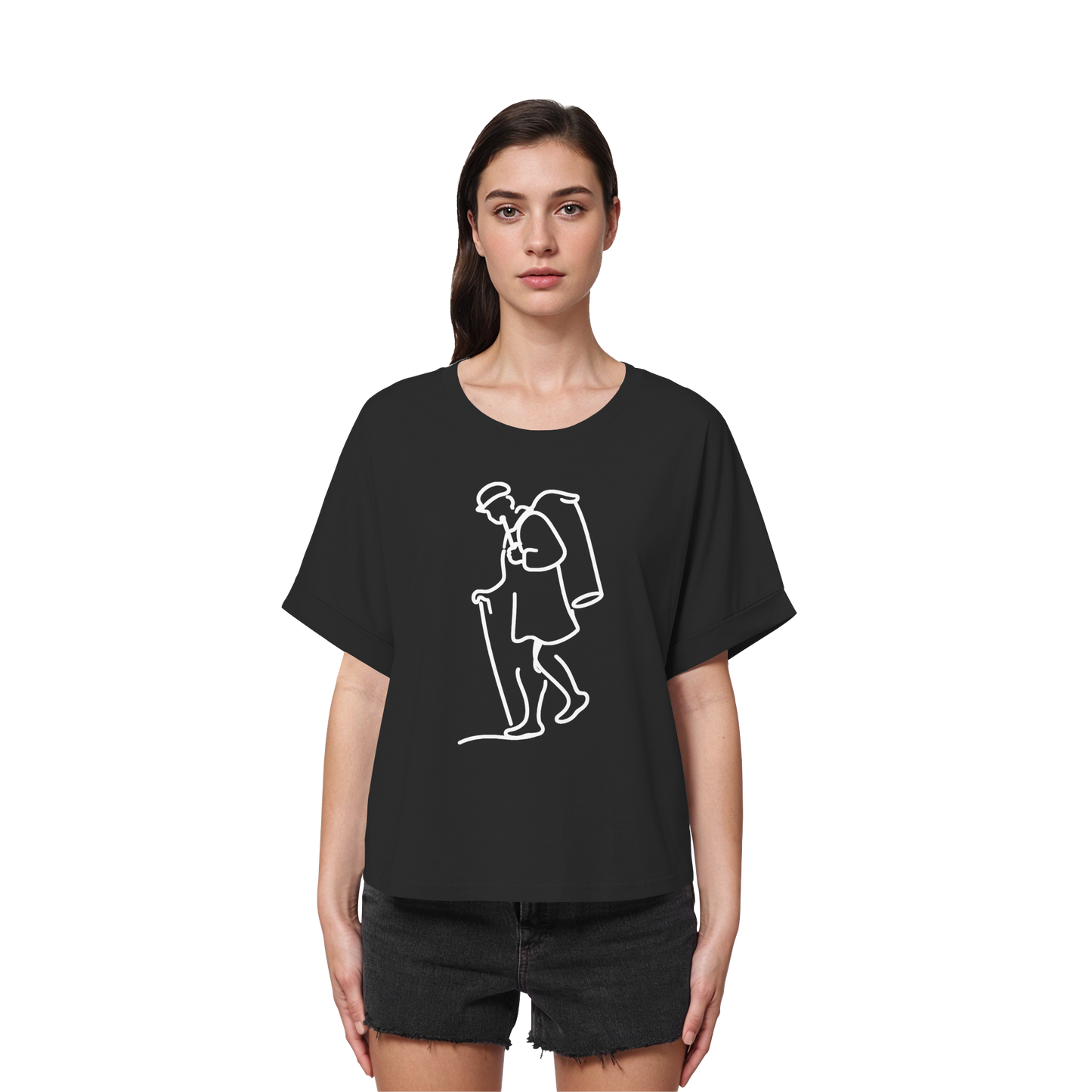 KIEPENKERL! - Womens Organic Rolled Sleeves T-Shirt