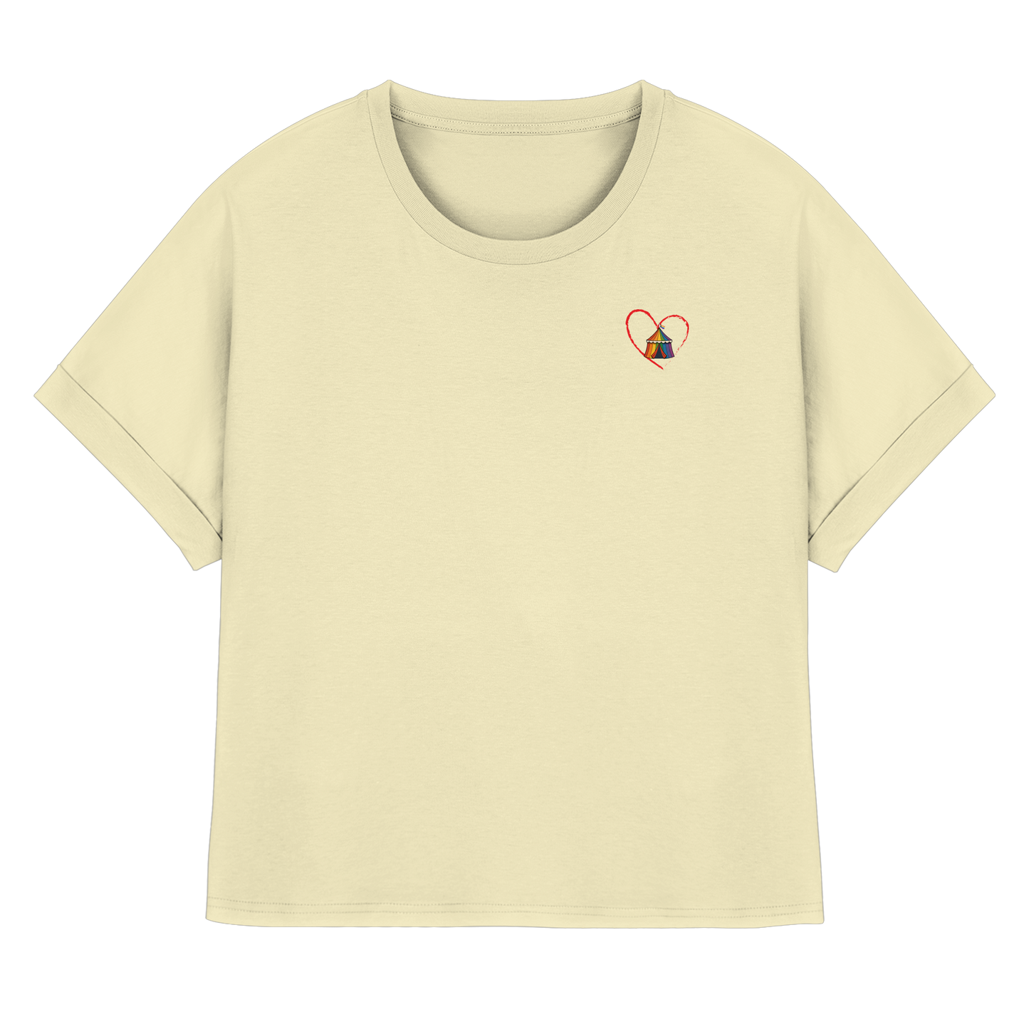 PRIDE25! - Womens Organic Rolled Sleeves T-Shirt