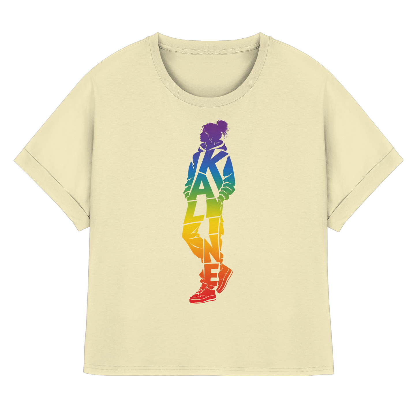 KALINE!Pride - Womens Organic Rolled Sleeves T-Shirt