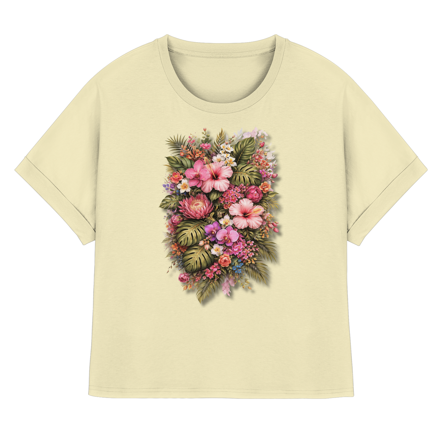 FLOWER POWER! - Women's Organic Rolled Sleeves T-Shirt