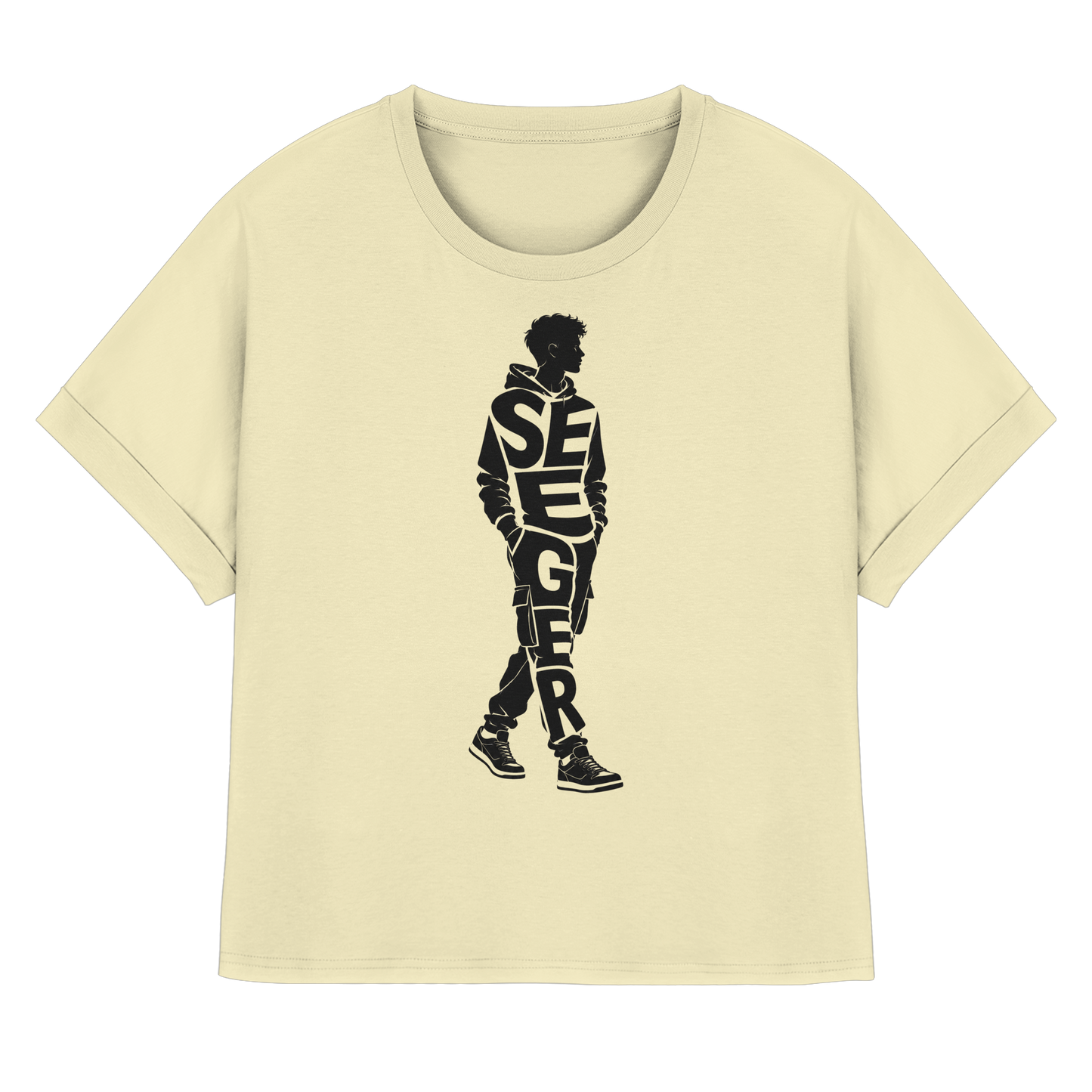 SEEGER! - Womens Organic Rolled Sleeves T-Shirt