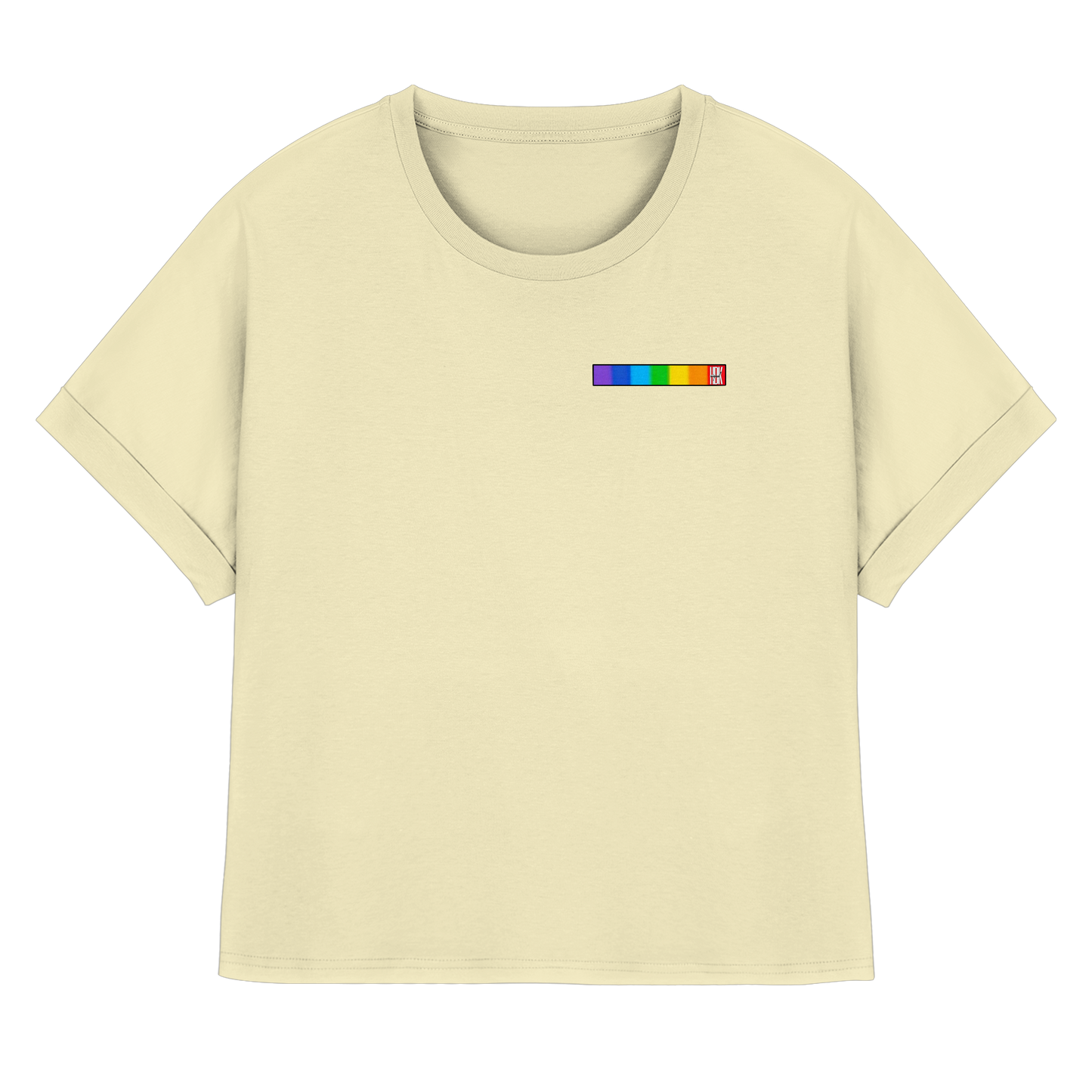 RAINBOWANDALLIES! - Womens Organic Rolled Sleeves T-Shirt