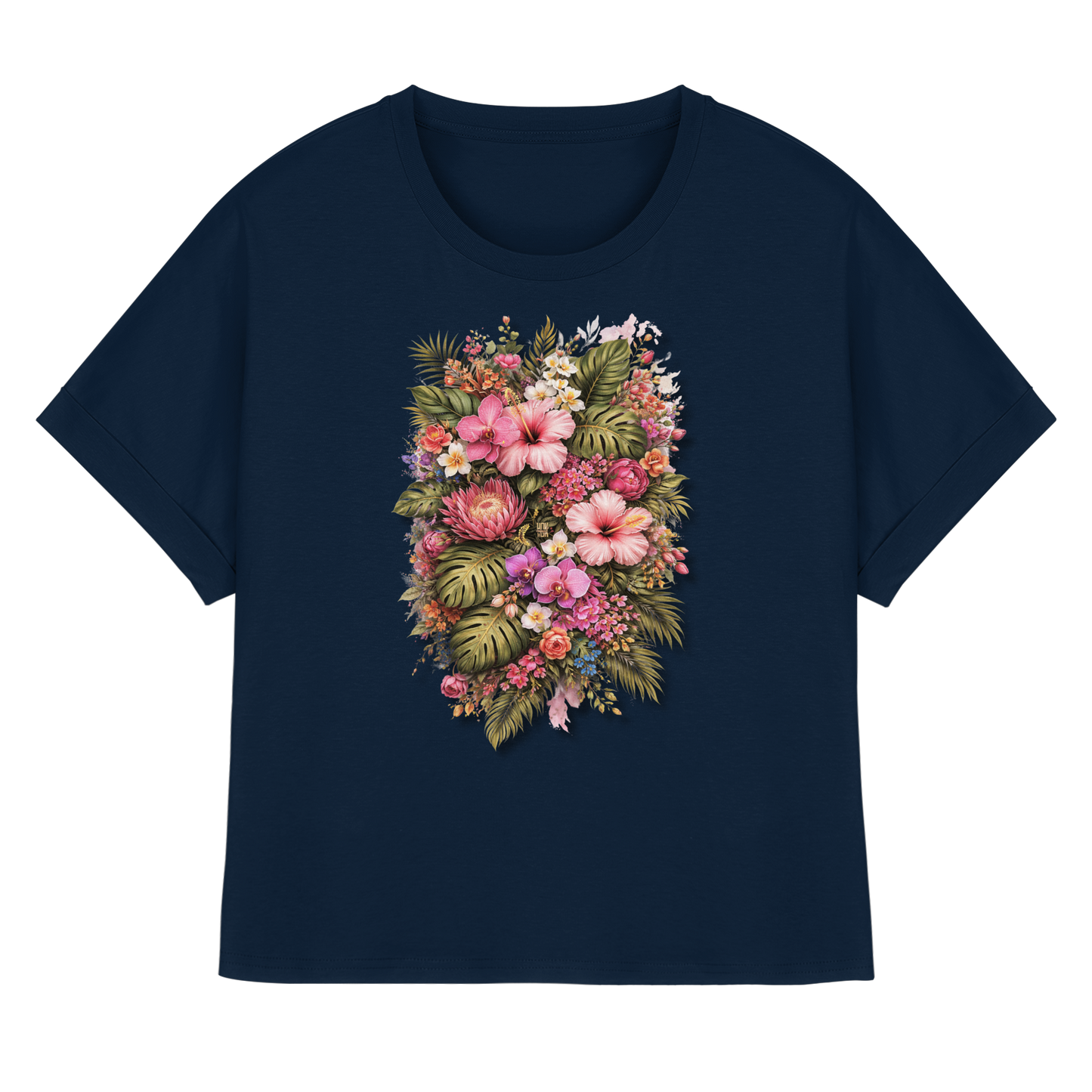 FLOWER POWER! - Women's Organic Rolled Sleeves T-Shirt
