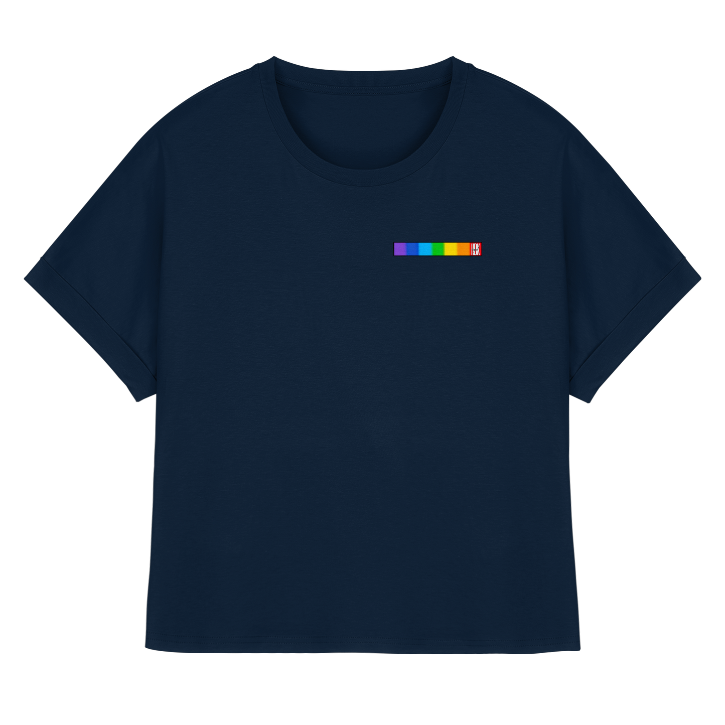 RAINBOWANDALLIES! - Womens Organic Rolled Sleeves T-Shirt