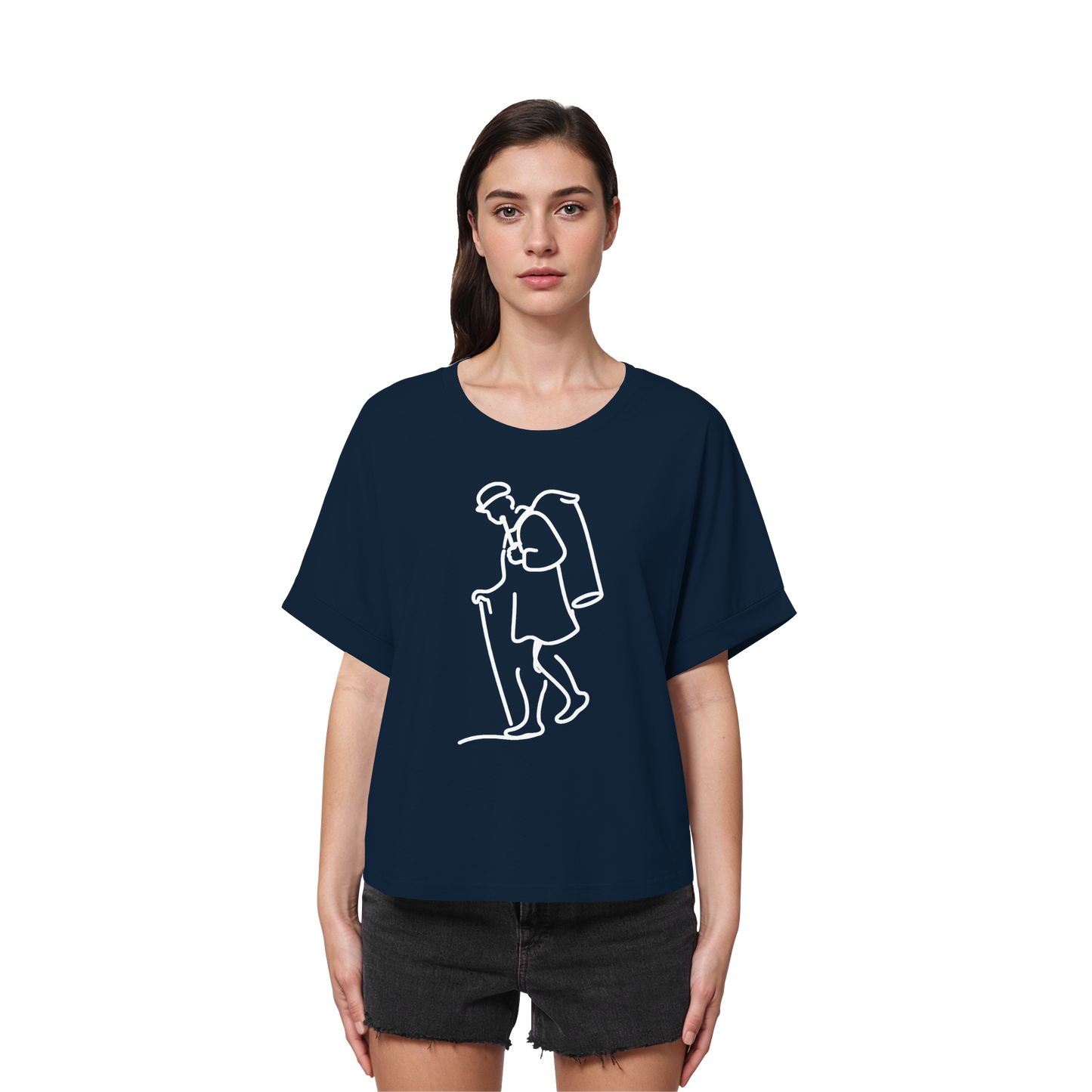 KIEPENKERL! - Womens Organic Rolled Sleeves T-Shirt