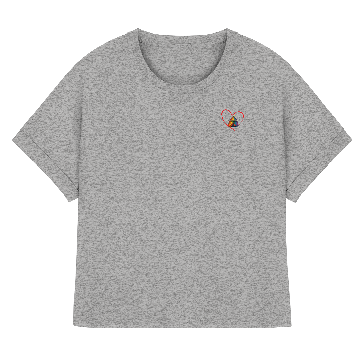 PRIDE25! - Womens Organic Rolled Sleeves T-Shirt