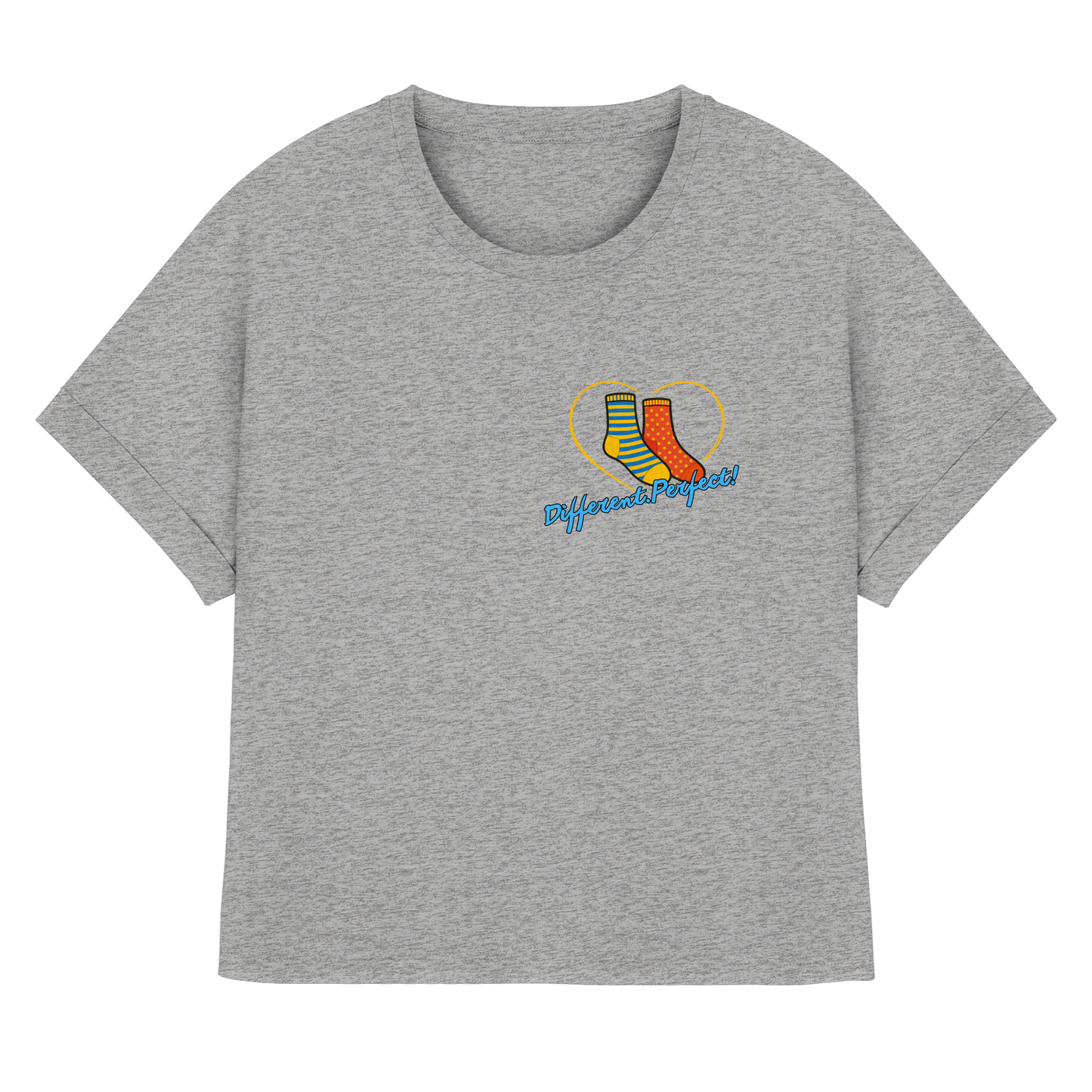 DIFFERENTPERFECT! - Women's Organic Rolled-Sleeve T-Shirt