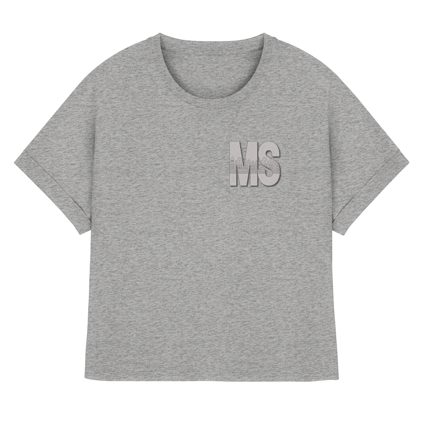 MS! - Womens Organic Rolled Sleeves T-Shirt