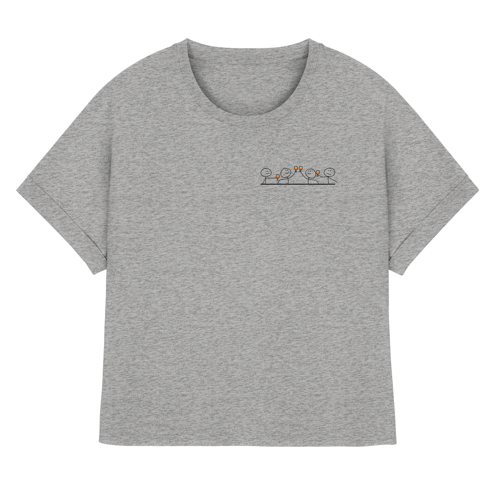 CREWLOVE! - Womens Organic Rolled Sleeves T-Shirt