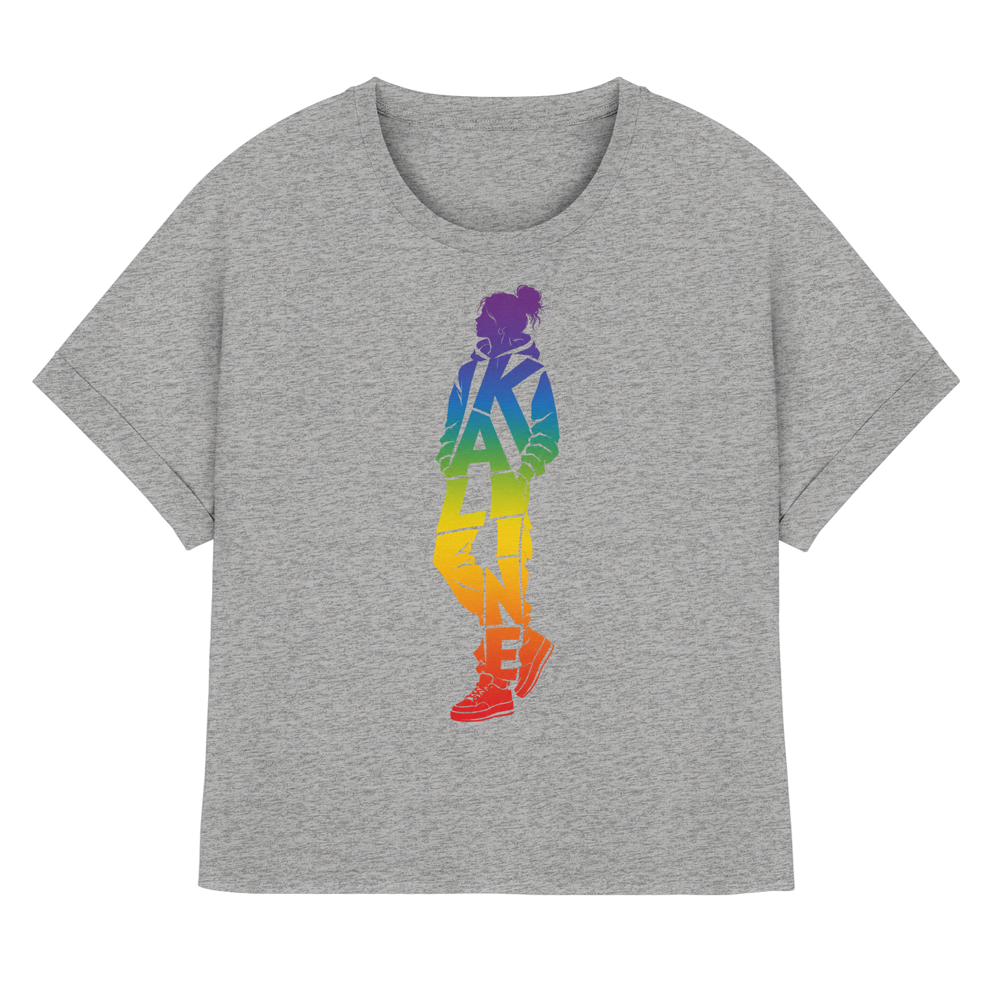 KALINE!Pride - Womens Organic Rolled Sleeves T-Shirt