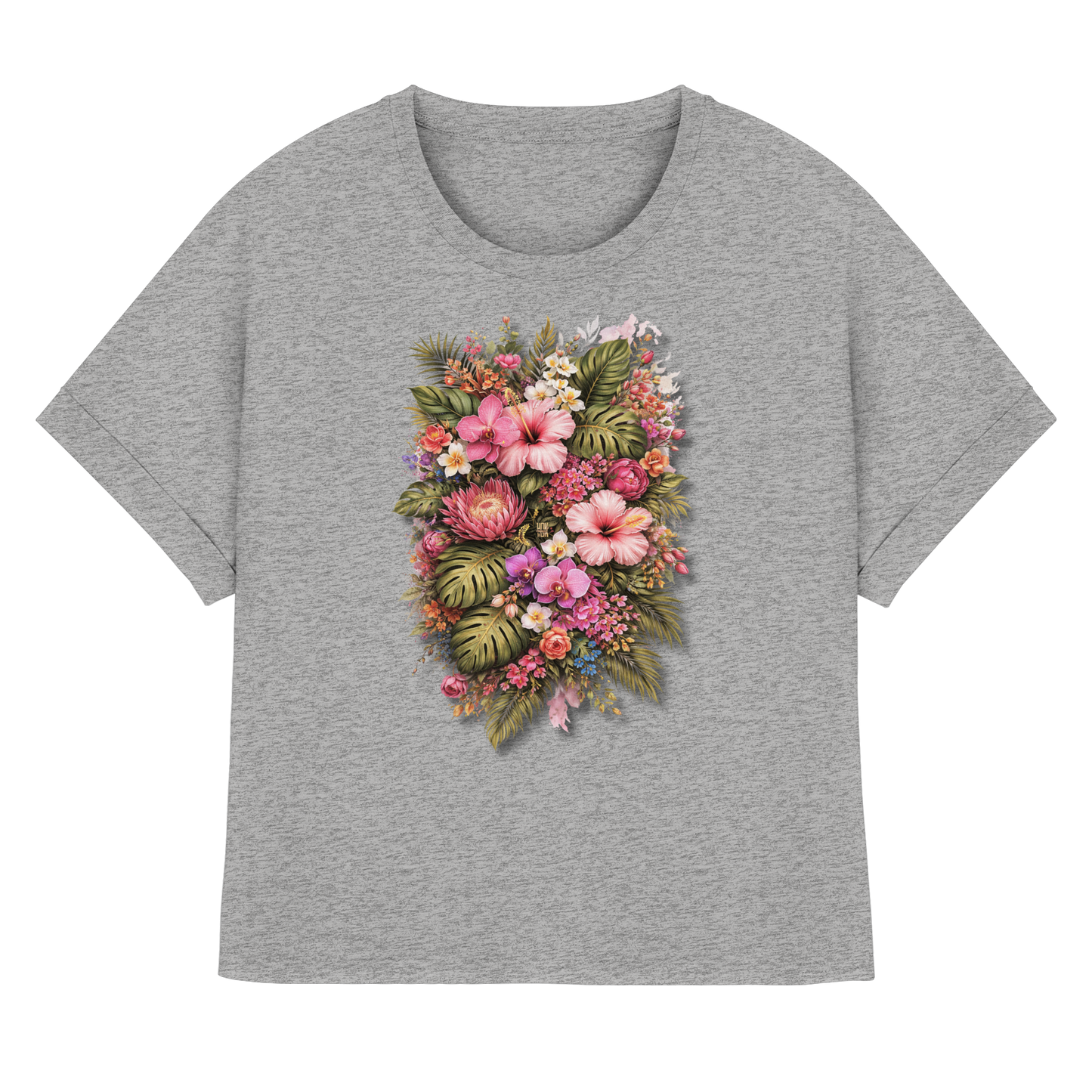 FLOWER POWER! - Women's Organic Rolled Sleeves T-Shirt