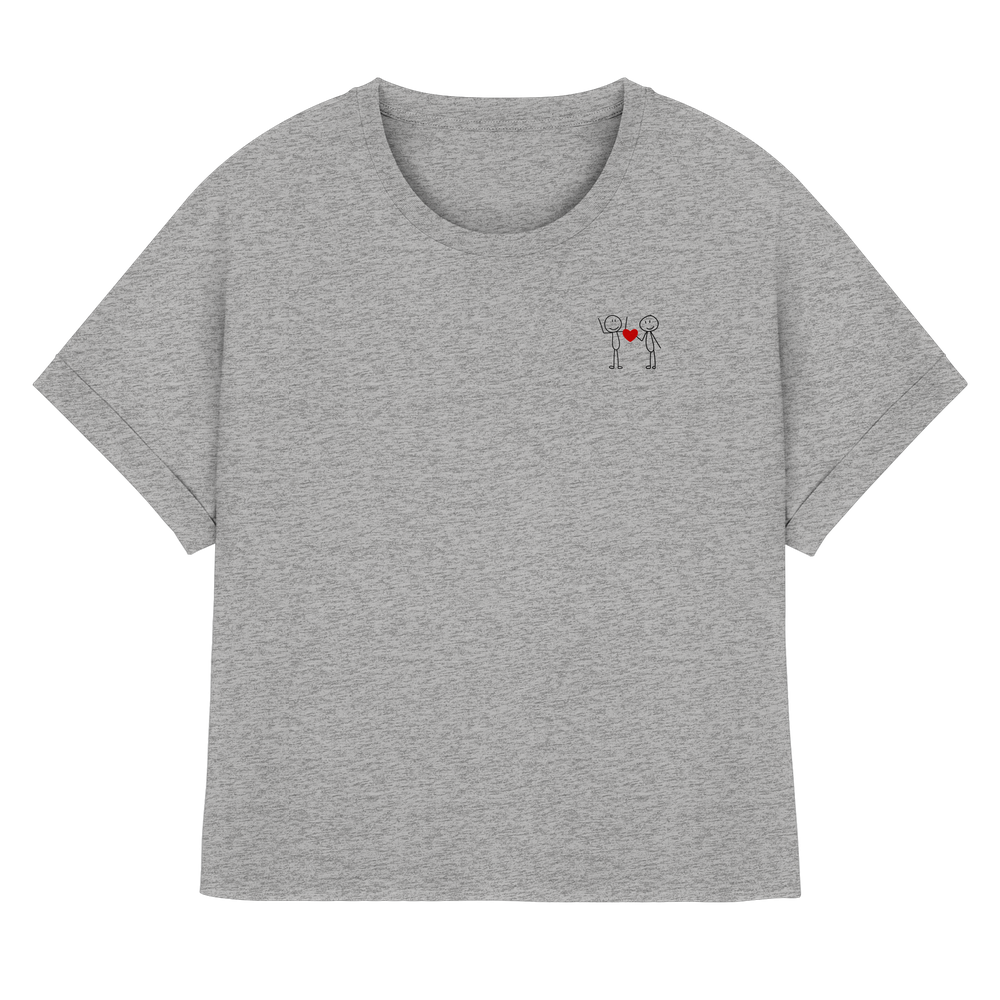 STICKFIGURLOVE! - Women's Organic Rolled Sleeves T-Shirt