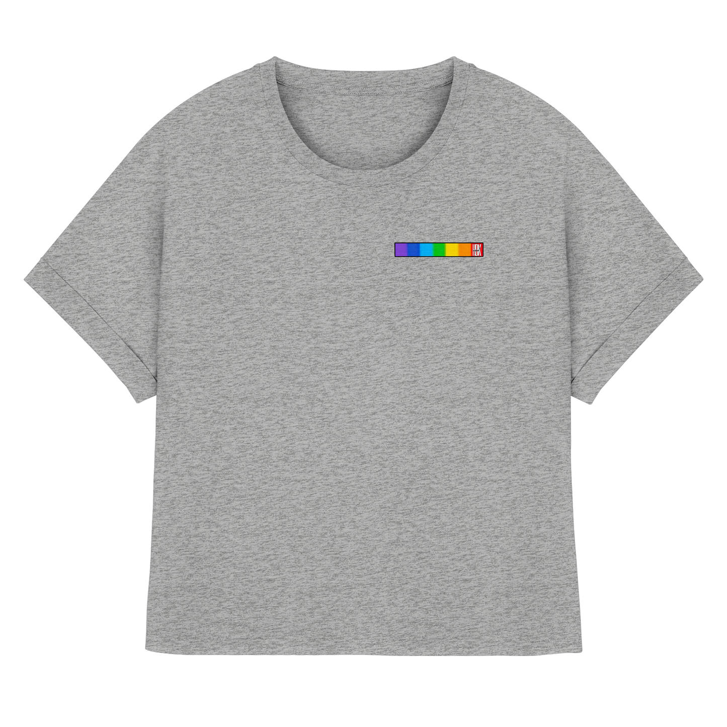 RAINBOWANDALLIES! - Womens Organic Rolled Sleeves T-Shirt