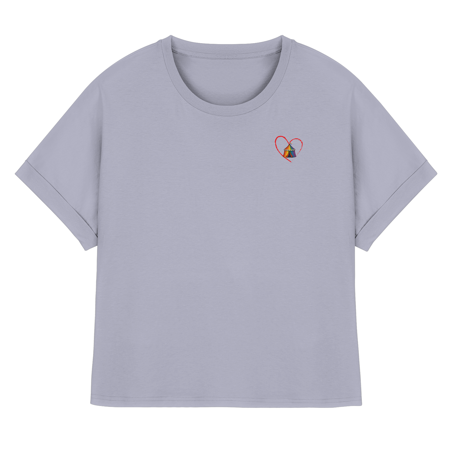 PRIDE25! - Womens Organic Rolled Sleeves T-Shirt