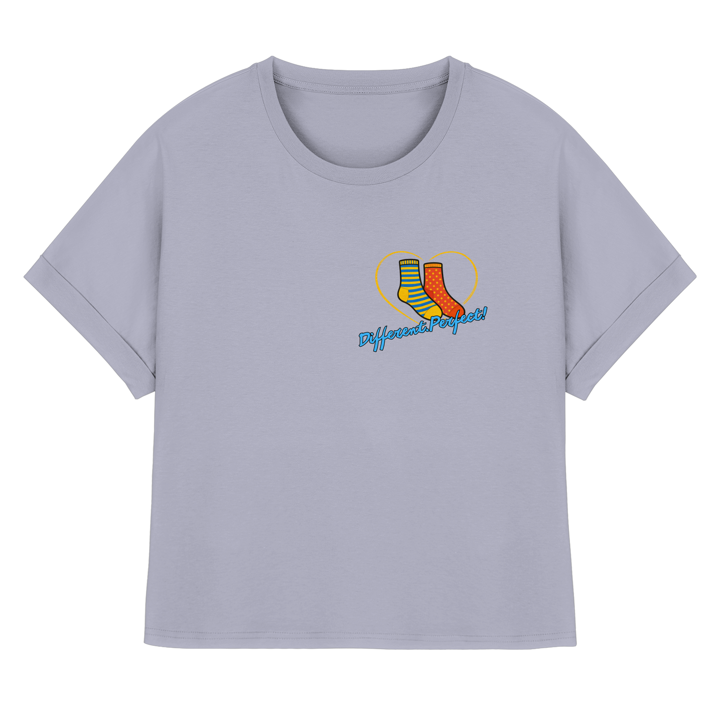 DIFFERENTPERFECT! - Women's Organic Rolled-Sleeve T-Shirt