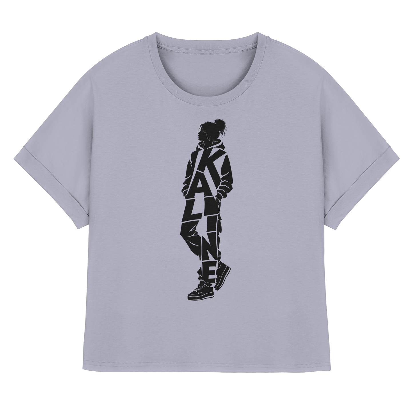 KALINE! - Womens Organic Rolled Sleeves T-Shirt