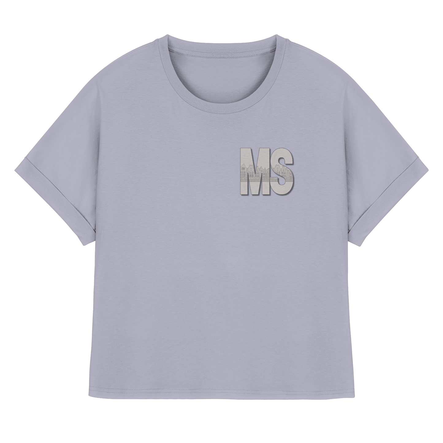 MS! - Womens Organic Rolled Sleeves T-Shirt
