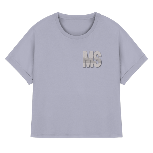 MS! - Womens Organic Rolled Sleeves T-Shirt