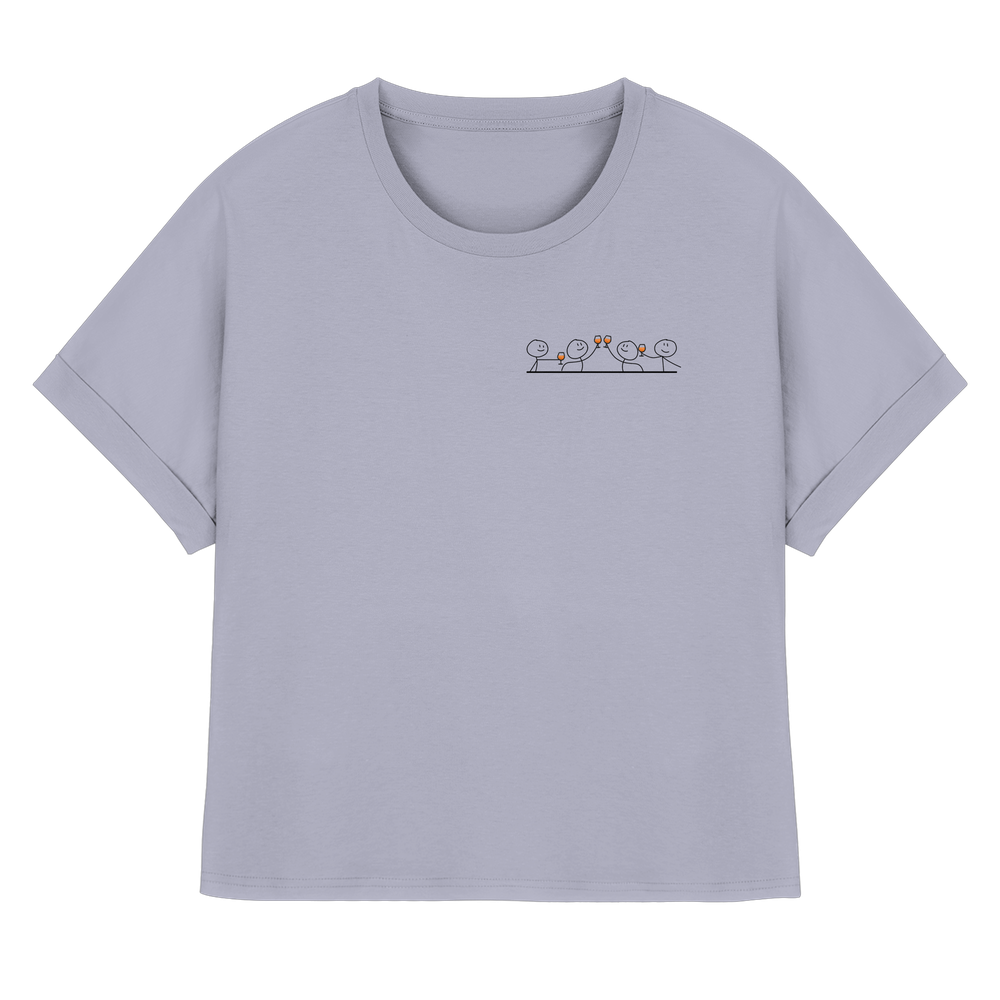 CREWLOVE! - Womens Organic Rolled Sleeves T-Shirt