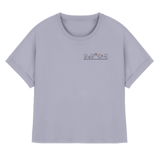 CREWLOVE! - Womens Organic Rolled Sleeves T-Shirt