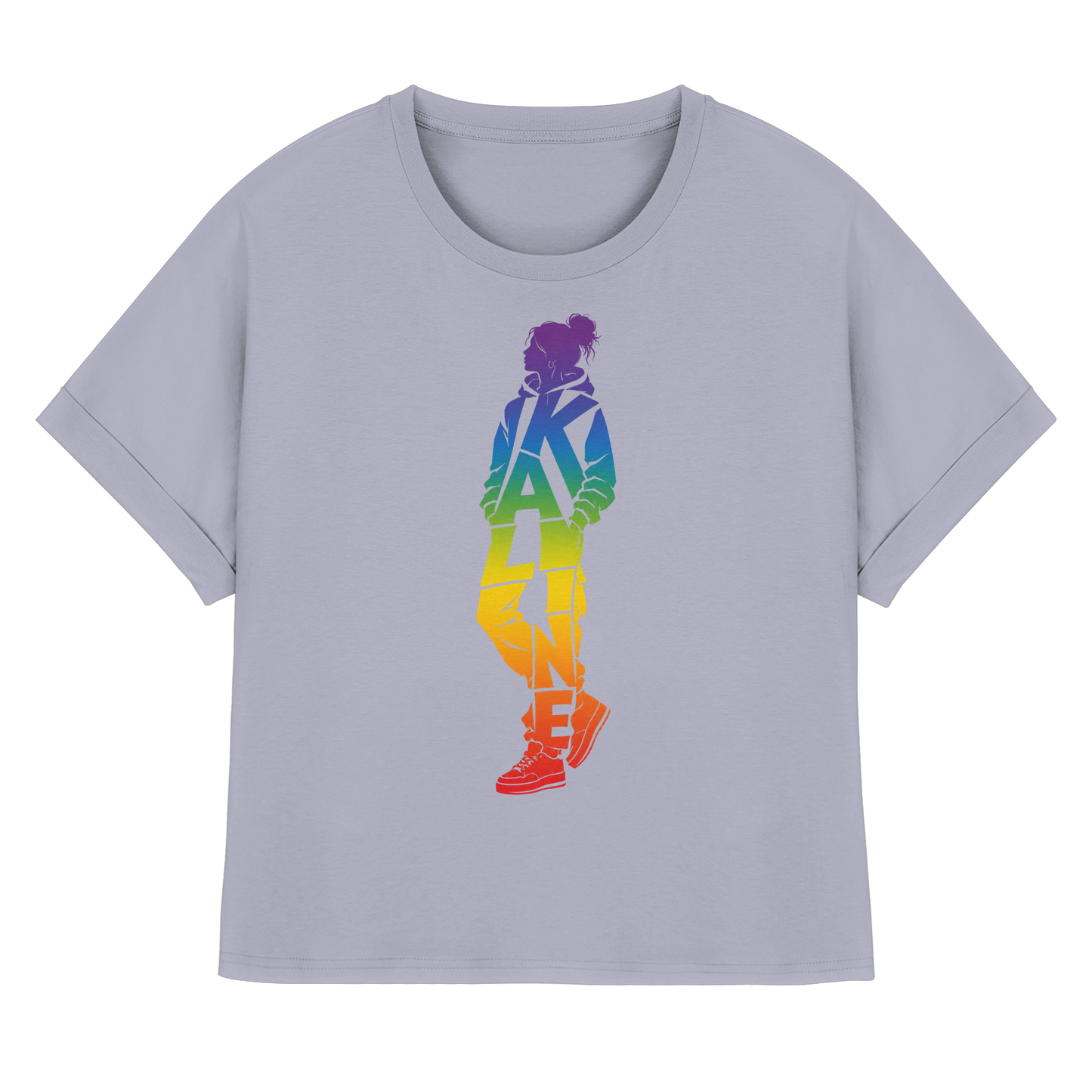 KALINE!Pride - Womens Organic Rolled Sleeves T-Shirt