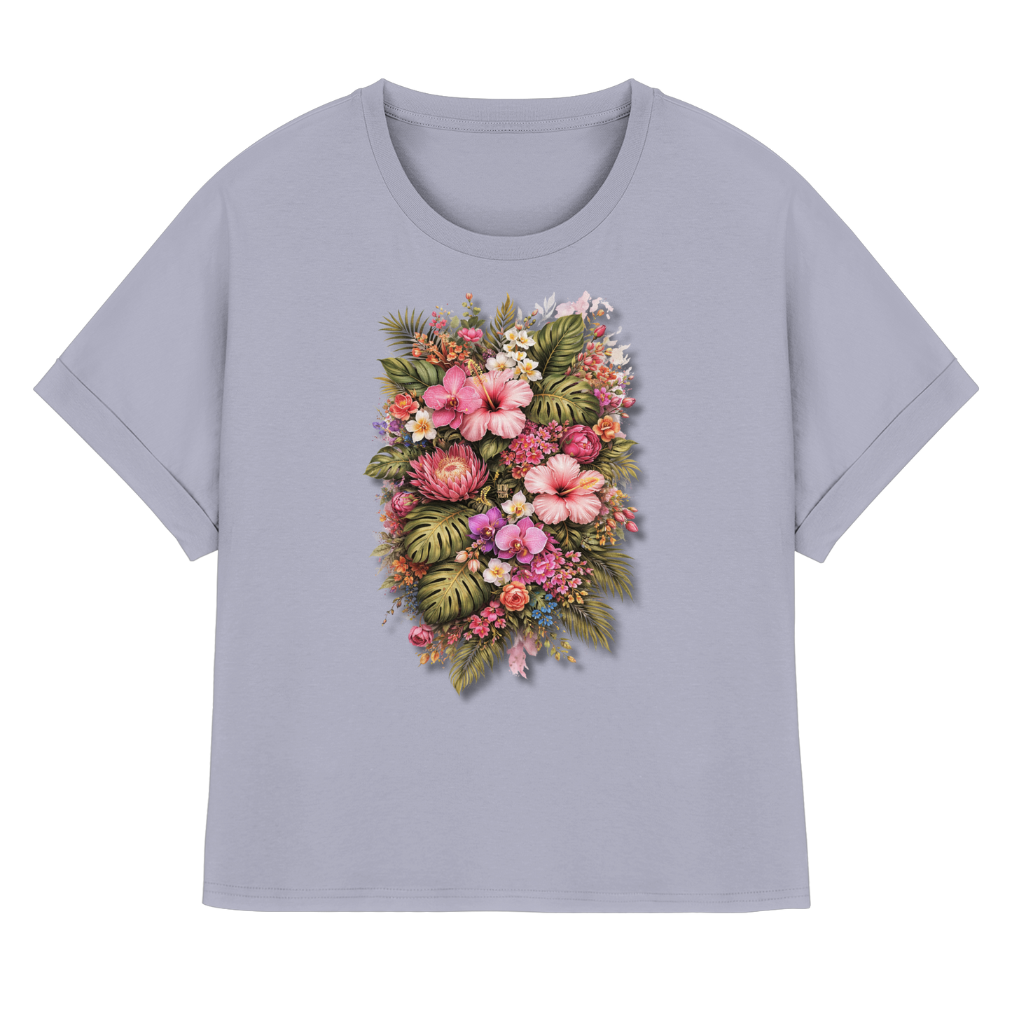 FLOWER POWER! - Women's Organic Rolled Sleeves T-Shirt