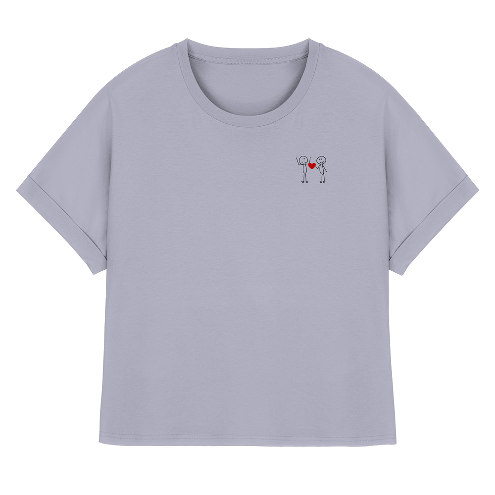 STICKFIGURLOVE! - Women's Organic Rolled Sleeves T-Shirt