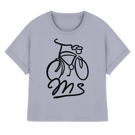 LEEZEMS! - Womens Organic Rolled Sleeves T-Shirt
