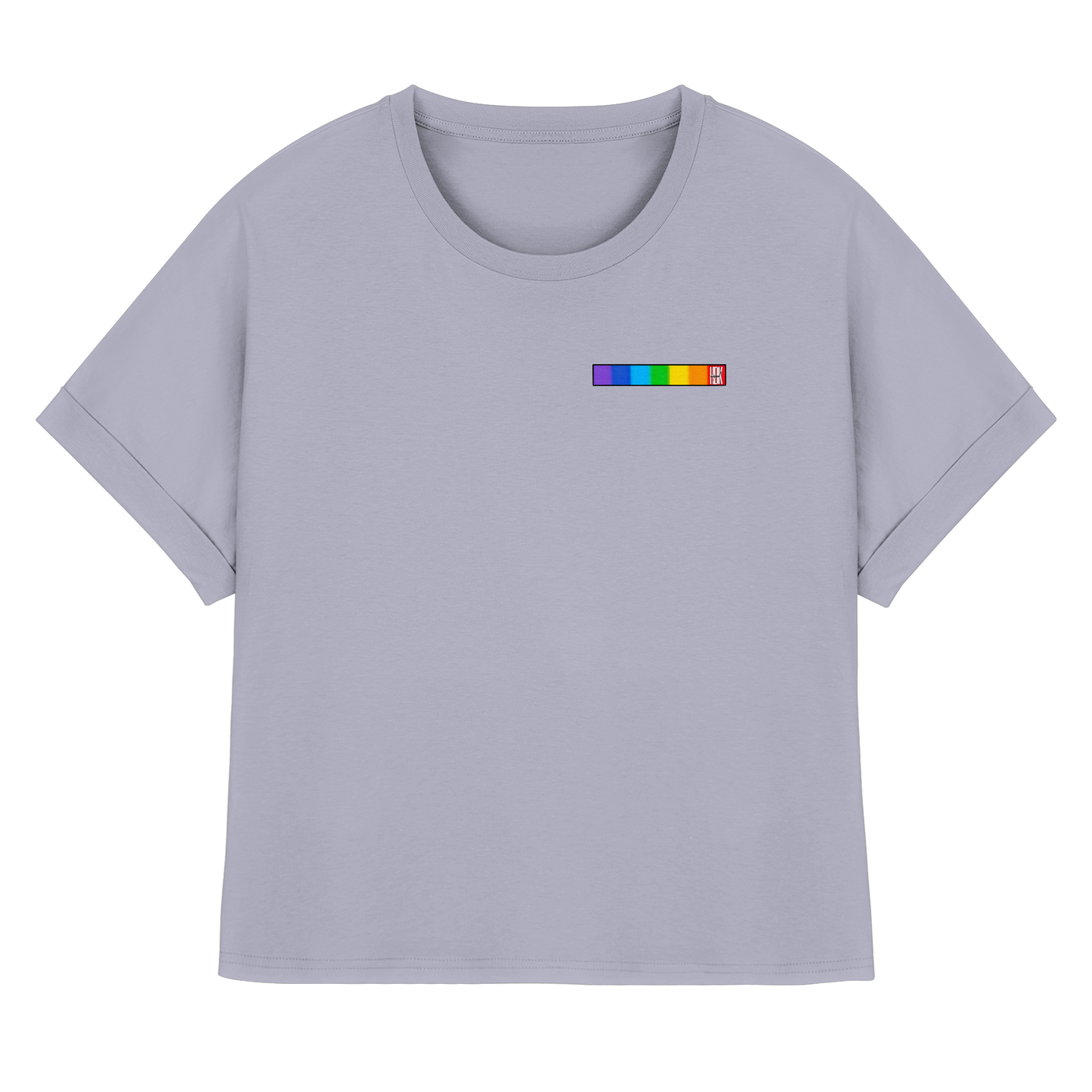 RAINBOWANDALLIES! - Womens Organic Rolled Sleeves T-Shirt