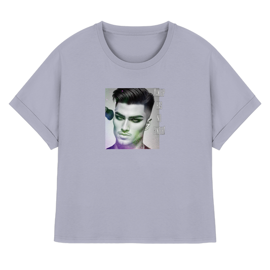 MAKEUPHASNOGENDER! - Womens Organic Rolled Sleeves T-Shirt