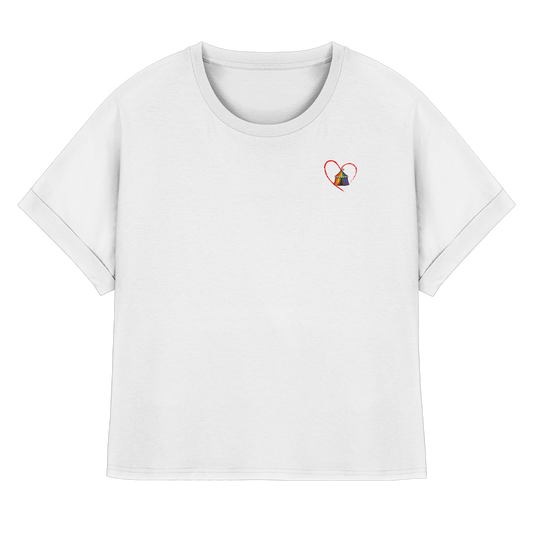 PRIDE25! - Womens Organic Rolled Sleeves T-Shirt